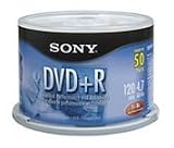 SONY 50DPR47RS4 Disc, DVD+R, 4.7GB for General use, 16X 50/pk Spindle50/pk Spindle 50/PK