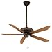 Fanimation The Belleria® Tortoise Shell Motor Fan w/ 36 L Mahogany Finish Curved Blades, For Dry Location