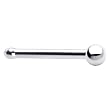 Solid 14KT White Gold 1.5mm Ball Nose Bone - 20 Gauge
