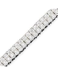 Sterling Silver CZ Bracelet - 7 Inch