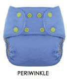 Blueberry One Size Bamboo Deluxe Diaper - Periwinkle