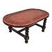 Cedar and tooled leather table, 'The Colony'