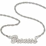 Denver Broncos "Broncos" Sterling Silver Script Necklace