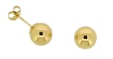 9ct Yellow Gold 6mm Ball Stud Earrings