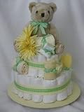 Neutral Gingham Diaper Cake by ENBK