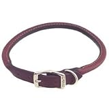 Circle T Rolled Leather Collar in Mahogany