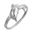 Sterling Silver Fashion Bangle Bracelet - Dolphin