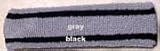 Striped Headband Gray/Black
