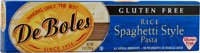 DeBoles Gluten Free Rice Spaghetti Style Pasta -- 8 oz