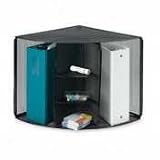 Corner Mesh Organizer, 5 Compartments, 14 x 19-1/2 x 13-2/8,Black (SPR52775) Category: Desktop and Drawer Organizers