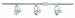 Design House 517045 Palma Collection 4-Foot Track-Light with 3 Heads, 8.25-Inch by 48-Inch, White