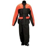 Diamond Plate Motorcycle Rain Suit Large/Extra Large Reflective Stripe Waterproof Pvc Coating