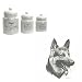 German Shepherd Canister Set, Porcelain by Rosalinde