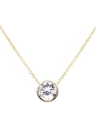14k Gold C.z Round Solitaire Necklace (1.0 ct.tw.)