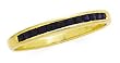 14K YELLOW GOLD SAPPHIRE BAND S/0.58 CTW
