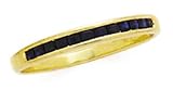 14K YELLOW GOLD SAPPHIRE BAND S/0.58 CTW