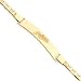 Jewelry : 14K Cleveland Indians Sm Pol Id Bracelet W/Anchor Link