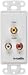 Intelix AVO-V1A2-WP Composite Video/Stereo Audio Wallplate