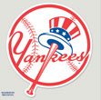 New York Yankees 8x8 (Tophat) COLOR Die Cut Window Cling