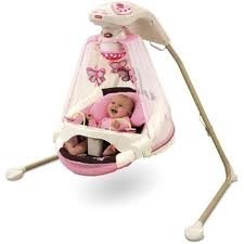 Fisher-Price - Papasan Cradle Swing, Mocha Butterfly