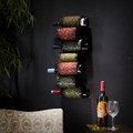 Detail image Wall Mounted Wine Rack. Beautifully Crafted Artistic Wine Rack Is Both Beautiful and Functional. The Earth Tone Colors Will Accent Your Home in an Elegant and Unique Way.