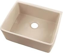 Belle Foret F3KITBI Bisque 23 1/2 Inch Long Fireclay Apron Front Kitchen Sink F3KIT