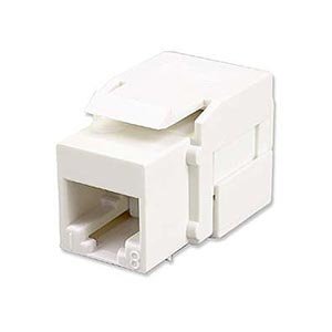 Electronics: Cat6 RJ45 Keystone Jack, 180d, White