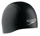 Speedo Aqua V Silicone Swim Cap, White, Medium