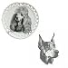 Doberman Pinscher Heart Shaped Plate, Porcelain by Rosalinde (8' diameter)