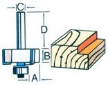 43082PC 3/8 RABBET ROUTER BIT - PORTER CABLE CORP