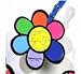 Romero Britto Flower Luggage Tag