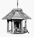 Perky Pet 50126 Songbird Pavilion Cedar Feeder, 4 lb capacity