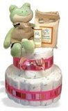 Kara Nessian Organic Baby Ben 2-Tier Froggie Diaper Cake or Centerpiece - 3 colors