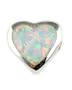 Morningflower Heart Shaped White Opal Slider Pendant