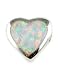 Morningflower Heart Shaped White Opal Slider Pendant