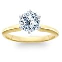 0.75 Carat G/SI1 Round Certified Diamond Solitaire Engagement Ring in 18ct Solid Yellow Gold