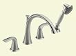 Delta T4738-SS Lahara Two Handle Roman Tub Faucet Trim with Hand Shower Stainles