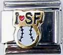 Clearly Charming I Love San Francisco SF Baseball Italian Charm