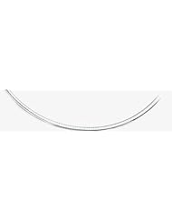 4mm White Gold Omega Necklace 16"