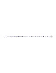 Genuine .925 Sterling Silver Amethyst & Cz Bracelet 12.1 Grams . 100% Satisfaction Guaranteed.