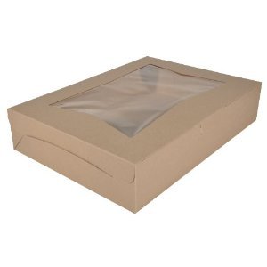[ Momoka's Apron ] 6 ct. Kraft 12-Cupcake Boxes with holders & silver stickers