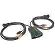 Cables Unlimited SWB-9000UA 2 Port USB KVM Switch with Audio (6 feet, Silver)
