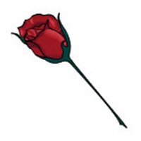 Red Rose Temporary Tattoo 2x2