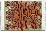 Lextra TibeTan Tiger, 10.25 x 7.125 Inches, MouseRug, Orange, Sage and Brown, One (MTT-1)