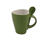 Green Mug Lovin Spoonful In shape of heart with Attached Spoon