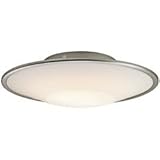 Kichler Lighting 10729SI Two Light Flush Mount, Silver Finish with Matte White Acrylic Glass Kichler Lighting 10729SI Two Light Flush Mount, Silver Finish with Matte White Acrylic Glass