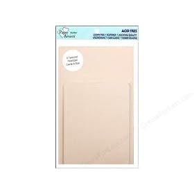 Paper Accents Card & Envelope 4.25"x 5.5" 8pc Textured Pearl Porcelain