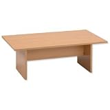 Brand New. Trexus Rectangular Coffee Table with Silver Legs 18mm Top W850xD595xH375mm Beech