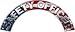 Safety Officer American Flag Firefighter Fire Helmet Arcs / Rocker Decals Reflective