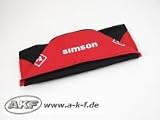 Produkt-Bild: Sitzbezug SIMSON in Schwarz/Rot, strukturiert f&uuml;r S51, KR51/2